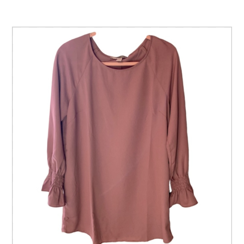 Forever 21 Long Sleeve Rose Pink Top - Size Large